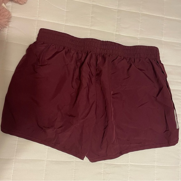 Adidas Women's Burgundy Shorts - Picture 2 of 5